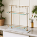 Park Hill Collection Southern Classic White Marble and Brass Bistro Rack EAW26057 Park Hill Collection
