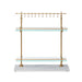 Park Hill Collection Southern Classic White Marble and Brass Bistro Rack EAW26057 Park Hill Collection
