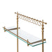 Park Hill Collection Southern Classic White Marble and Brass Bistro Rack EAW26057 Park Hill Collection