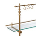 Park Hill Collection Southern Classic White Marble and Brass Bistro Rack EAW26057 Park Hill Collection