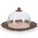 Park Hill Collection Acanthus Marble Cake Plate with Dome