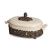 Park Hill Collection Acanthus Stoneware Lidded Casserole Dish