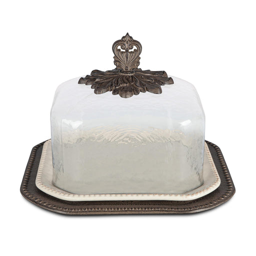 Park Hill Collection Acanthus Stoneware Pastry Keeper