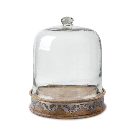 Park Hill Collection Heritage Inlay Wood Pastry Keeper, 17"