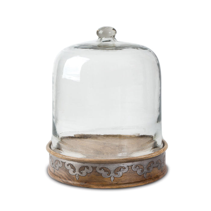 Park Hill Collection Heritage Inlay Wood Pastry Keeper, 17"