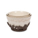 Park Hill Collection Acanthus Stoneware Nesting Bowls, Set of 3 with Base