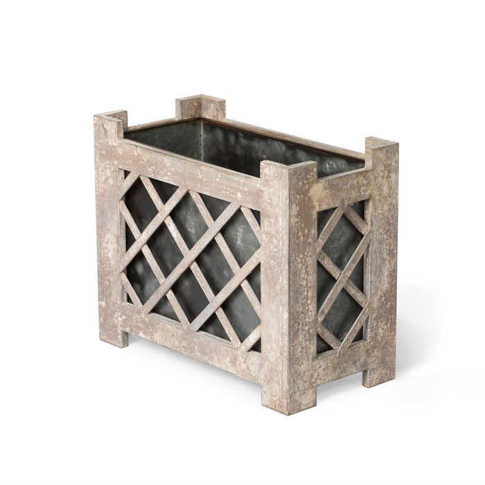 Park Hill Collection Garden Floral Lattice Iron Garden Planter ECM20093 Park Hill Collection