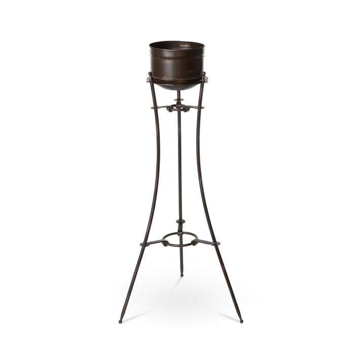 Park Hill Collection Lodge Portal Metal Stand and Pot, Tall ECM20155 Park Hill Collection