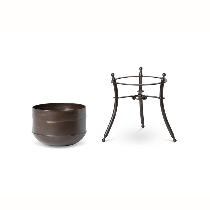 Park Hill Collection Lodge Portal Metal Stand and Pot, Short ECM20156 Park Hill Collection