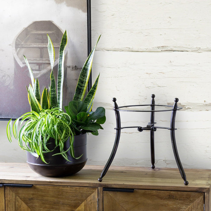 Park Hill Collection Lodge Portal Metal Stand and Pot, Short ECM20156 Park Hill Collection
