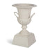 Park Hill Collection Fluted Metal Urn with Pedestal, 33" – Soft White (view 2)