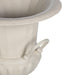 Park Hill Collection Fluted Metal Urn with Pedestal, 33" – Soft White (view 3)