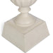 Park Hill Collection Fluted Metal Urn with Pedestal, 33" – Soft White (view 4)