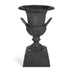 Park Hill Collection Fluted Metal Urn with Pedestal, 33" – Noir