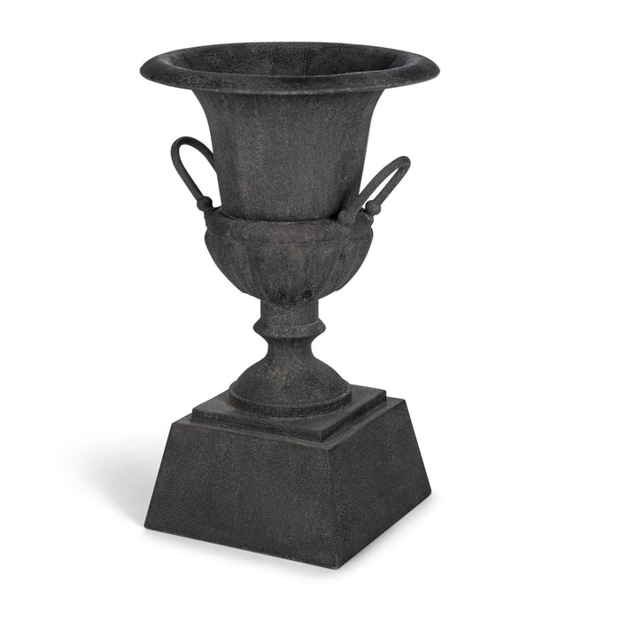 Park Hill Collection Fluted Metal Urn with Pedestal, 33" – Noir (view 10)