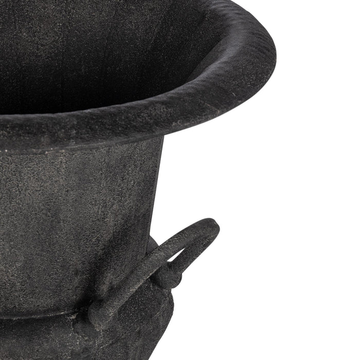 Park Hill Collection Fluted Metal Urn with Pedestal, 33" – Noir (view 11)