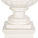 Park Hill Collection Large Metal Portico Urn with Tall Pedestal – Soft White (view 4)
