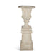 Park Hill Collection Tall Urn with Pedestal, 55.5"H – Aged Stone