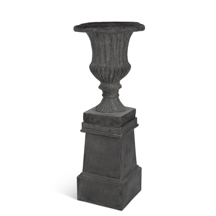 Park Hill Collection Tall Urn with Pedestal, 55.5"H – Soft White (view 10)