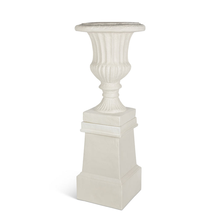Park Hill Collection Tall Urn with Pedestal, 55.5"H – Soft White (view 11)