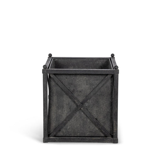 Park Hill Collection Small Metal Estate Planter, Noir