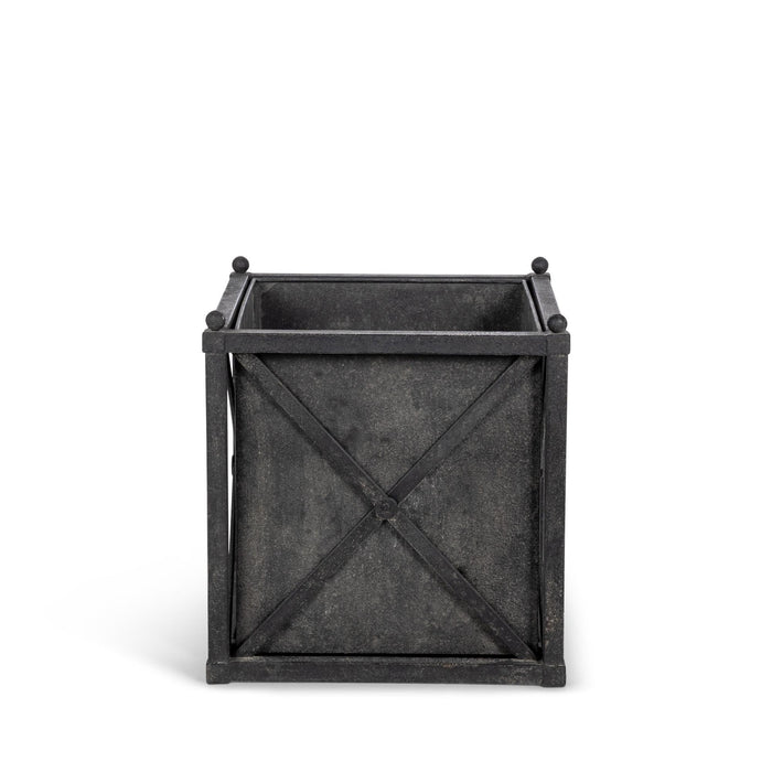 Park Hill Collection Small Metal Estate Planter, Noir