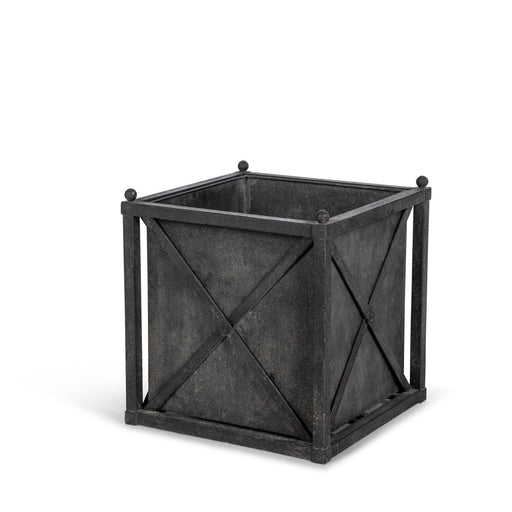 Park Hill Collection Small Metal Estate Planter, Noir (view 2)