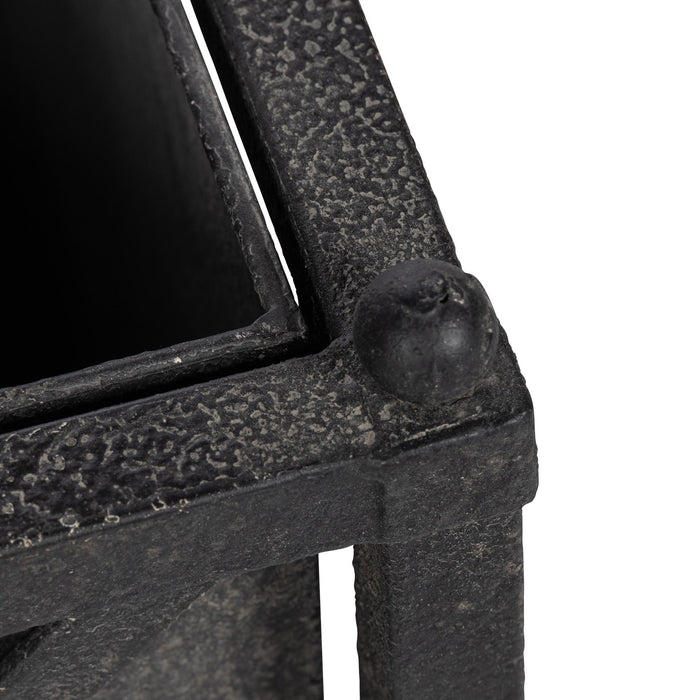 Park Hill Collection Small Metal Estate Planter, Noir (view 3)