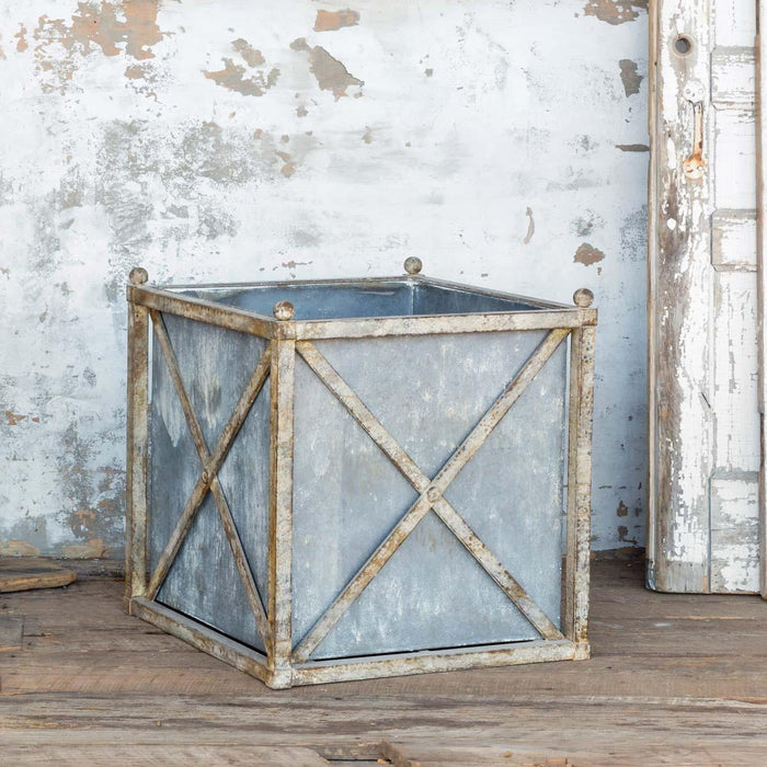 Metal Estate Planter, Large ECM80959 - back view