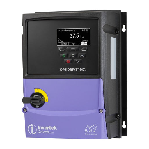 Invertek OptiDrive™ Eco Low Harmonic 0.75 kW (1Hp),4.3A