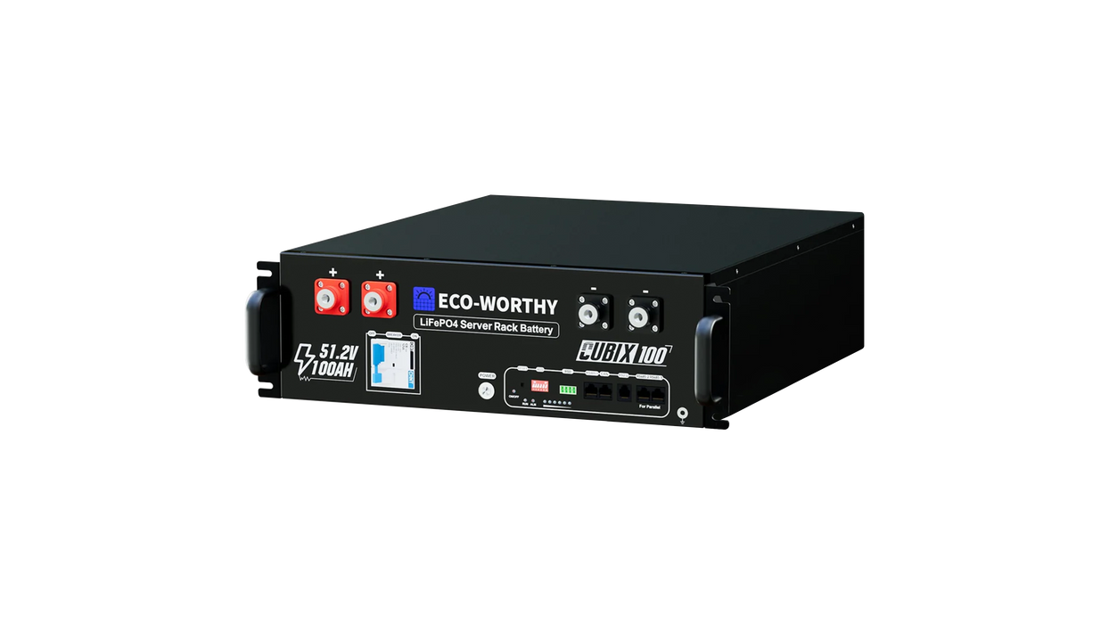 High quality photo of the ECO-WORTHY Cubix 100 Front Right View. Photo sourced by Current Connected from ECO-WORTHY.