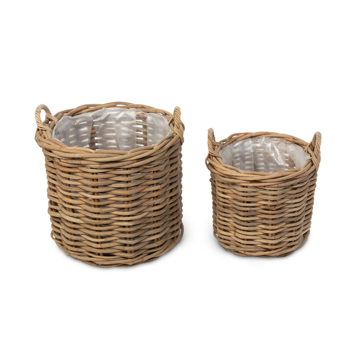 Park Hill Collection Handwoven Rattan Floor Basket