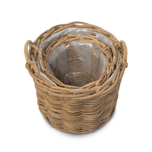 Park Hill Collection Handwoven Rattan Floor Basket (view 2)