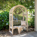 Park Hill Collections Garden Floral Iron Garden Trellis with Bench Storage Display Prop EDX20205 Park Hill Collection