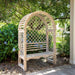 Park Hill Collections Garden Floral Iron Garden Trellis with Bench Storage Display Prop EDX20205 Park Hill Collection