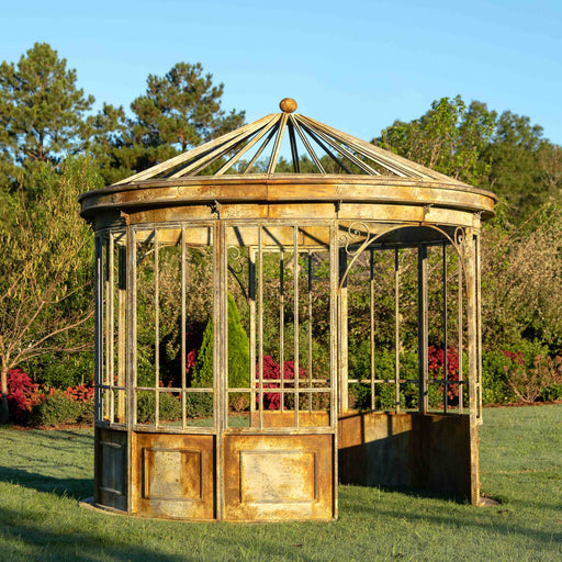 Aged Metal Gazebo EDX90088C - front view
