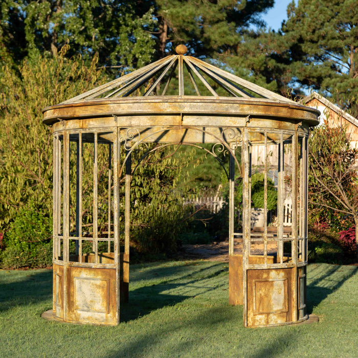 Aged Metal Gazebo EDX90088C - side view