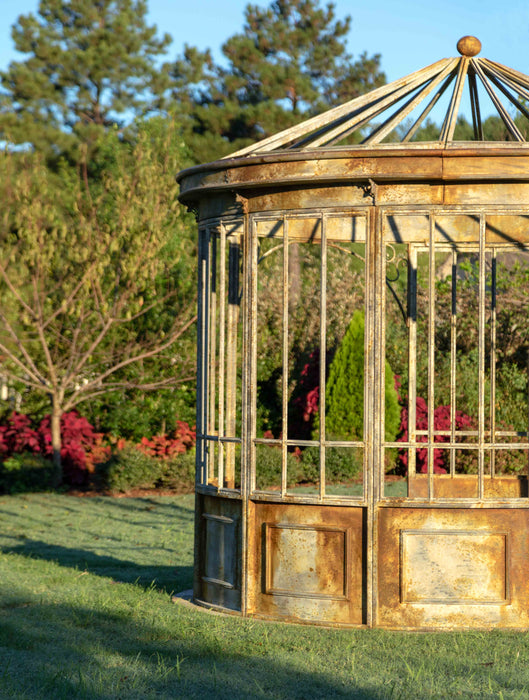 Aged Metal Gazebo EDX90088I - back view