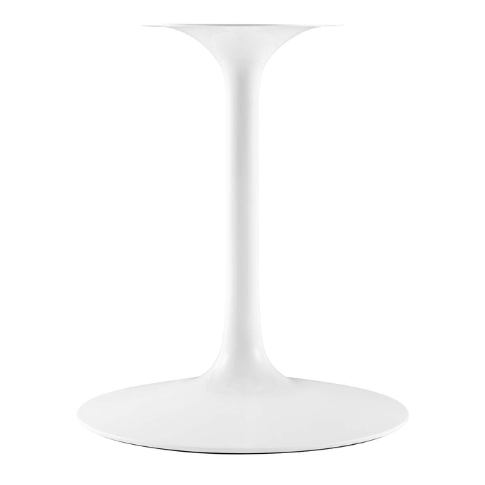 Modway Lippa 60″ Round Wood-Top Dining Table – High-Gloss MDF Surface & Sculptural Pedestal Base