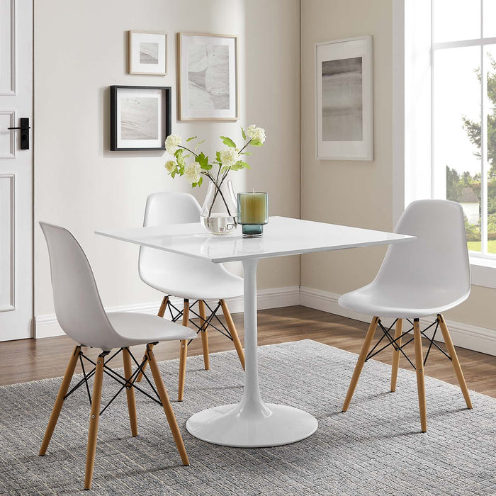 Modway Lippa 36″ Square Wood-Top Dining Table