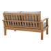 Marina Teak Wood Outdoor Loveseat - feature highlight