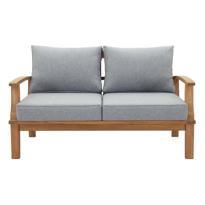 Marina Teak Wood Outdoor Loveseat - top view