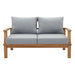 Marina Teak Wood Outdoor Loveseat - top view