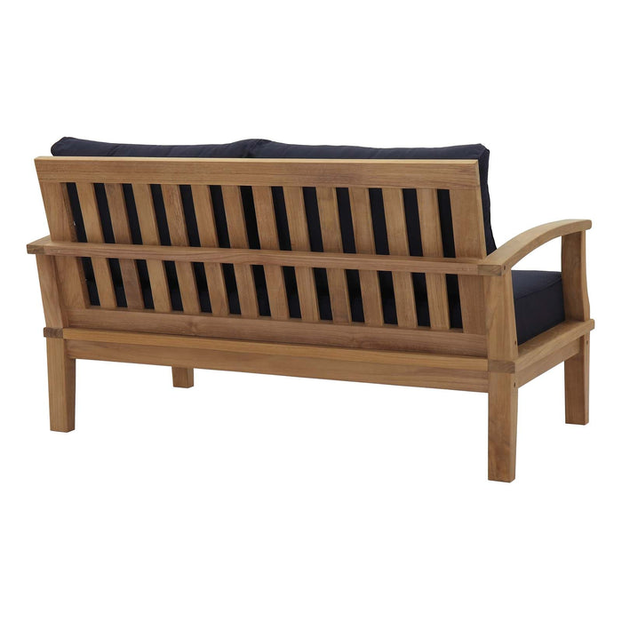 Marina Teak Wood Outdoor Loveseat - installation view