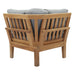 Marina Outdoor Patio Teak Corner Sofa Natural Gray