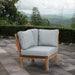 Marina Outdoor Patio Teak Corner Sofa Natural Gray