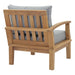 Marina Outdoor Patio Teak Left-Facing Sofa Natural Gray