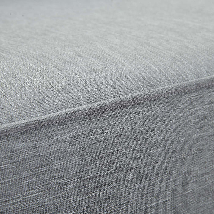 Marina Outdoor Patio Teak Left-Facing Sofa Natural Gray