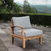 Marina Outdoor Patio Teak Left-Facing Sofa Natural Gray