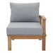 Marina Outdoor Patio Teak Right-Facing Sofa - view 23
